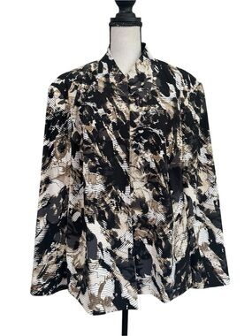 Jones Studio Abstract Print Blazer Jacket Sz 22W